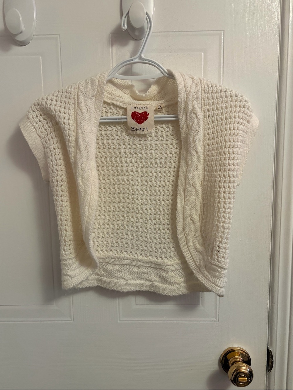 Derek Heart open-front cropped knit shrug
